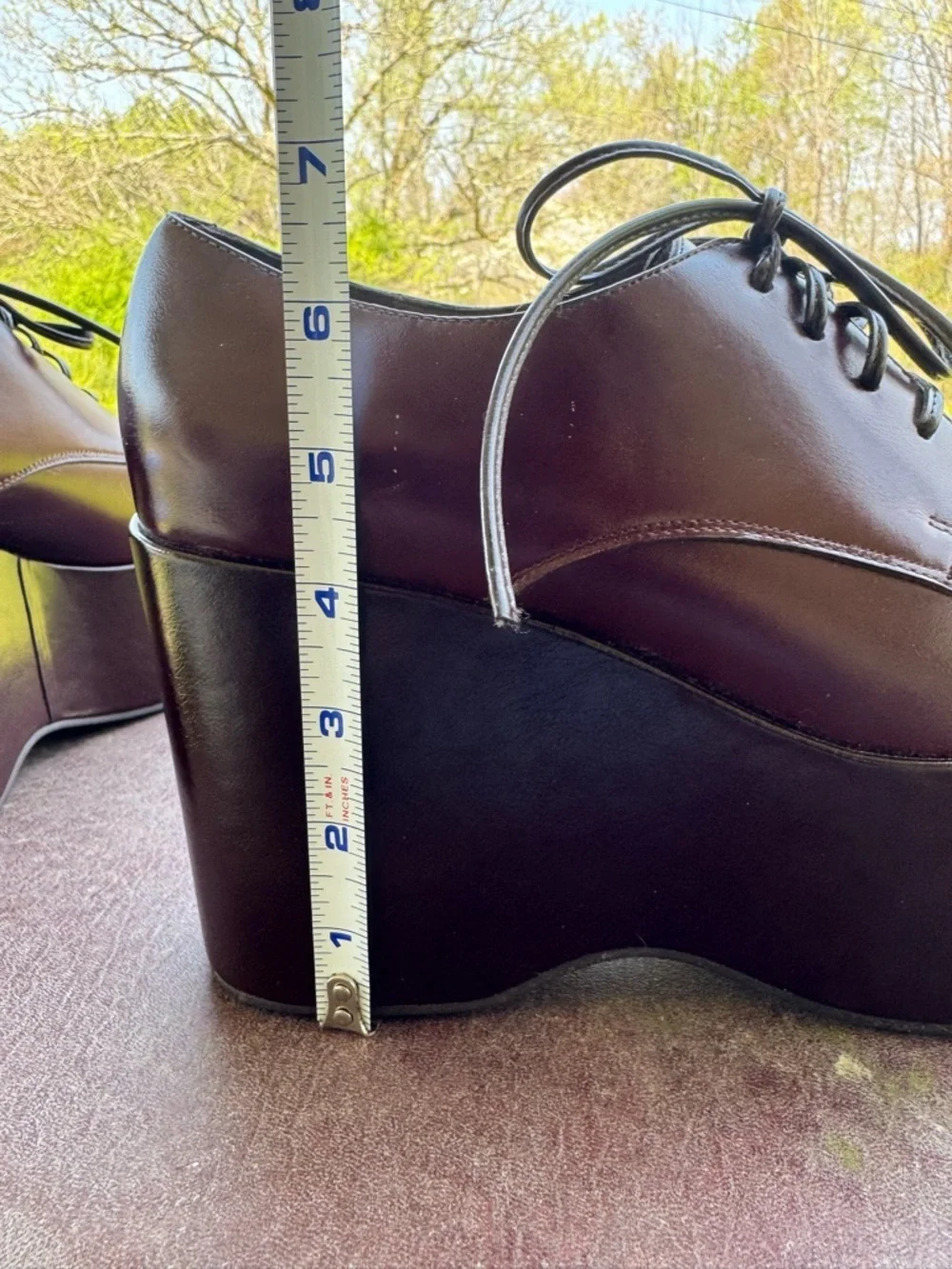 JEFFREY CAMPBELL LEATHER PLATFORMS SIZE 8.5